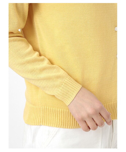 ehka sopo（エヘカソポ）の「ベーシッククルーネックカーディガン（カットソー・レディース・アイボリー/グリーン/ネイビー・M）」の8枚目の写真