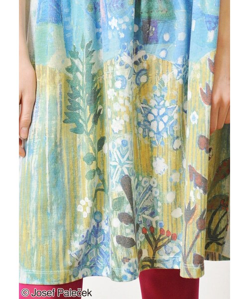 Design Tshirts Store graniph（デザイン　ティーシャツ　ストア　グラニフ）の「森 (ヨゼフ パレチェク レイヤード ショート スリーブ ワンピース)（ワンピース/ドレス・レディース・Off White・Ladies F）」の3枚目の写真