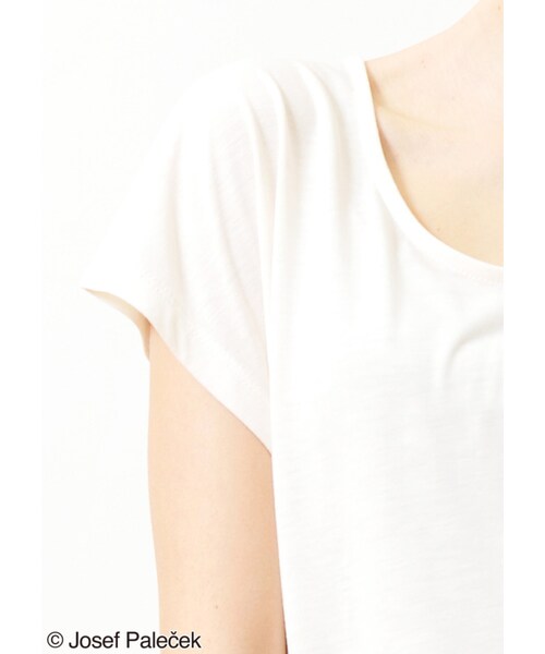 Design Tshirts Store graniph（デザイン　ティーシャツ　ストア　グラニフ）の「森 (ヨゼフ パレチェク レイヤード ショート スリーブ ワンピース)（ワンピース/ドレス・レディース・Off White・Ladies F）」の2枚目の写真