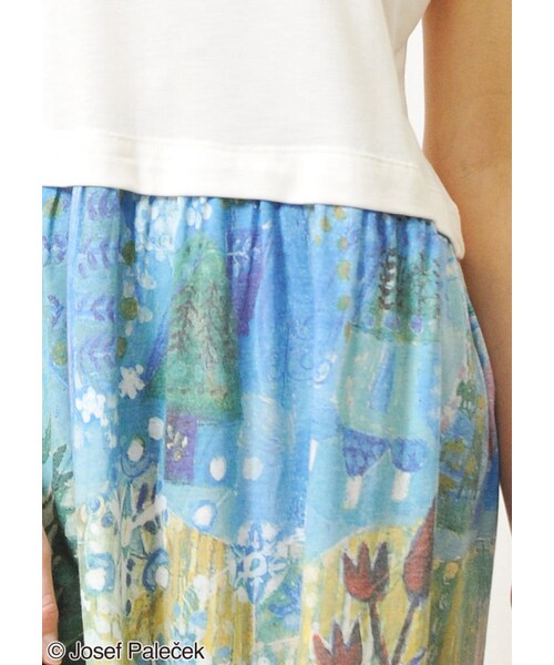 Design Tshirts Store graniph（デザイン　ティーシャツ　ストア　グラニフ）の「森 (ヨゼフ パレチェク レイヤード ショート スリーブ ワンピース)（ワンピース/ドレス・レディース・Off White・Ladies F）」の6枚目の写真