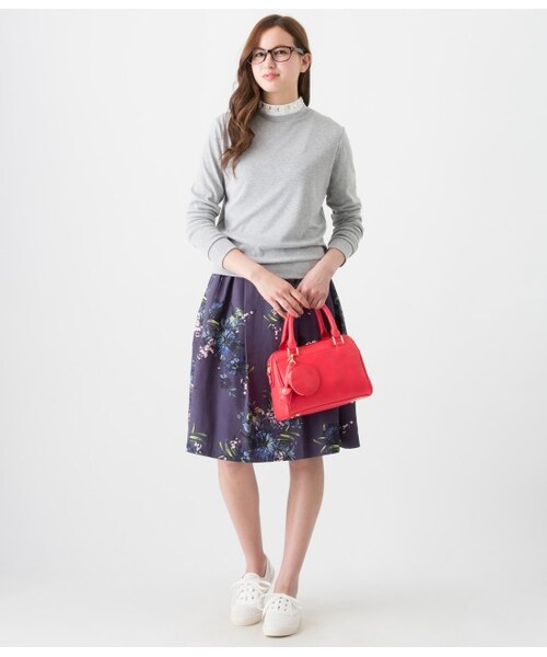 VIS（ビス）の「【2WAY】ポーチ付きニボストンバッグ（バッグ・レディース・ブラック/オフホワイト/ベージュ/グリーン/ネイビー/レッド・M）」の11枚目の写真