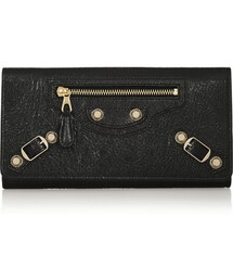 BALENCIAGA | Balenciaga Studded textured-leather wallet(財布)