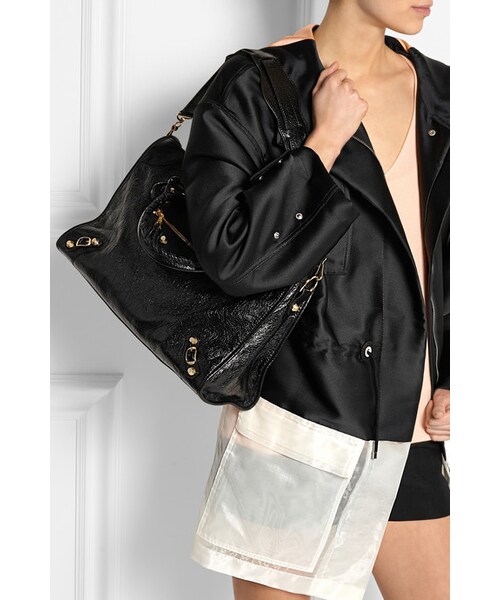 BALENCIAGA(バレンシアガ)の「Balenciaga City textured-leather tote(トートバッグ・レディース・Black)」の3枚目の写真
