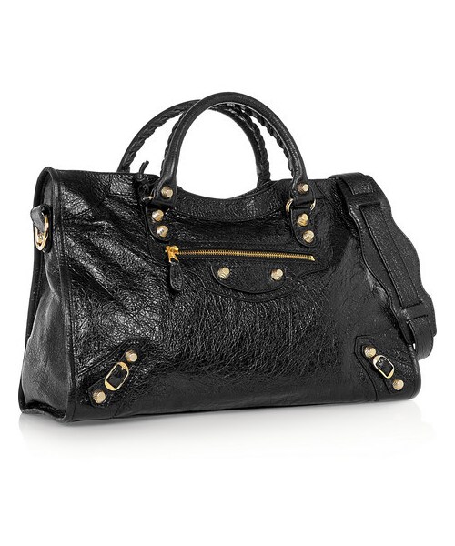 BALENCIAGA(バレンシアガ)の「Balenciaga City textured-leather tote(トートバッグ・レディース・Black)」の4枚目の写真