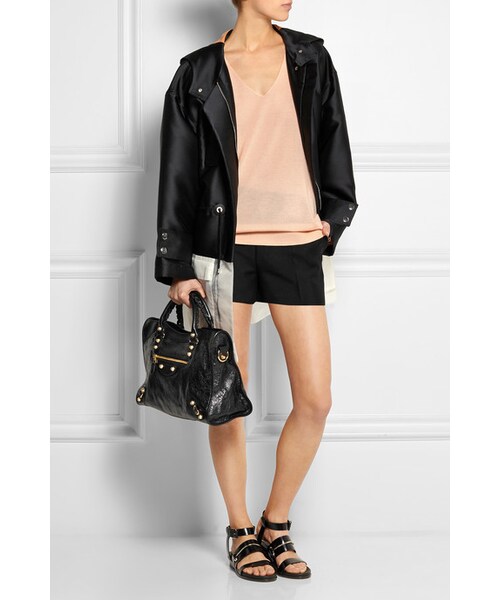 BALENCIAGA(バレンシアガ)の「Balenciaga City textured-leather tote(トートバッグ・レディース・Black)」の7枚目の写真