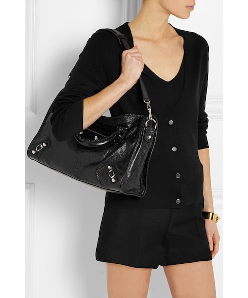 BALENCIAGA(バレンシアガ)の「Balenciaga City textured-leather tote(トートバッグ・レディース・Black)」の3枚目の写真