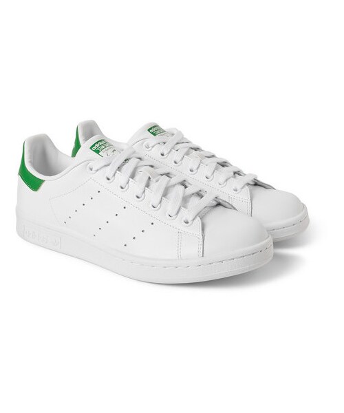 adidas(アディダス)の「adidas Originals Stan Smith Leather Sneakers(スニーカー・メンズ・White・UK 8 (US 9)/UK 6 (US 7)/UK 7 (US 8)/UK 7.5 (US 8.5)/UK 8.5 (US 9.5)/UK 9 (US 10)/UK 9.5 (US 10.5)/UK 10 (US 11)/UK 10.5 (US 11.5)/UK 11 (US 12)/UK 12 (US 13)/UK 13 (US 14))」の1枚目の写真