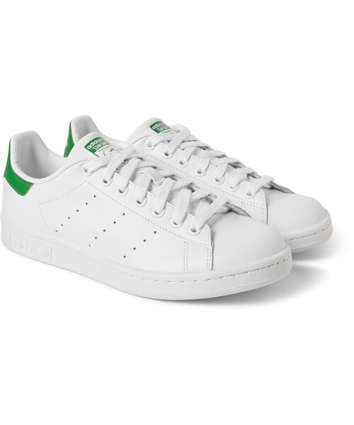 adidas(アディダス)の「adidas Originals Stan Smith Leather Sneakers(スニーカー・メンズ・White・UK 8 (US 9)/UK 6 (US 7)/UK 7 (US 8)/UK 7.5 (US 8.5)/UK 8.5 (US 9.5)/UK 9 (US 10)/UK 9.5 (US 10.5)/UK 10 (US 11)/UK 10.5 (US 11.5)/UK 11 (US 12)/UK 12 (US 13)/UK 13 (US 14))」の2枚目の写真