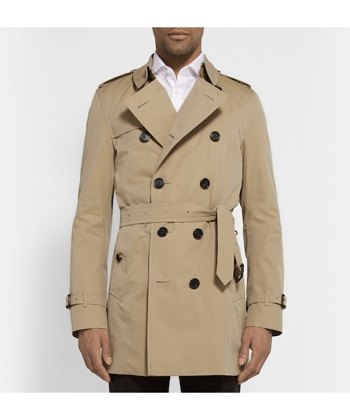 BURBERRY(バーバリー)の「Burberry London Mid-Length Cotton-Gabardine Trench Coat(ジャケット/アウター・メンズ・Neutrals・IT 46 (UK/US 36)/IT 52 (UK/US 42)/IT 54 (UK/US 44)/IT 56 (UK/US 46)/IT 50 (UK/US 40))」の5枚目の写真