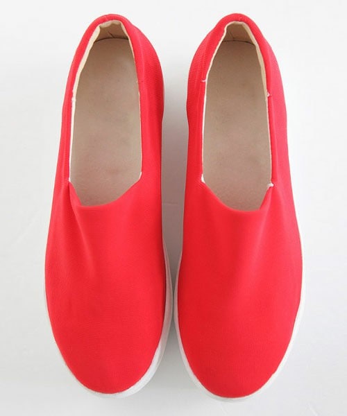 DHOLIC(ディーホリック)の「プレーン厚底スリッポン(スニーカー・レディース・グレー/ブラック/ベージュ/マスタード/レッド・230/235/240/245/250)」の5枚目の写真