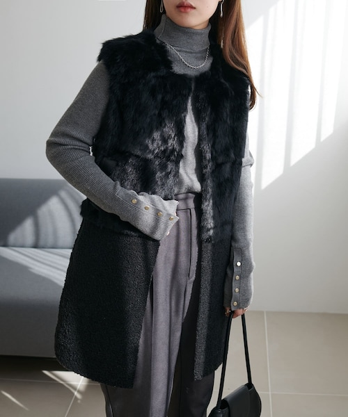 ファーロングベスト　ディスコート DISCOAT（ディスコート）の「【WEB・一部店舗限定】ファーロング