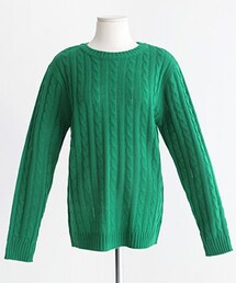 DHOLIC | ビビットカラースプリングケーブルニット(ニット/セーター)