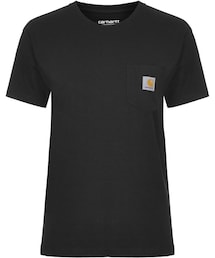 Carhartt | Carhartt. 100% cotton. machine washable. Black t-shirt with pocket on front(シャツ/ブラウス)