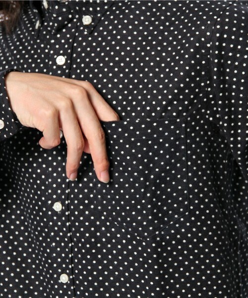 RATTLE TRAP（ラトルトラップ）の「【スマート12月号 山本裕典さん着用】 ネルドットボタンダウンシャツ（シャツ/ブラウス・メンズ・オフホワイト/ダークグリーン/ブルー/ネイビー/ボルドー・SMALL/MEDIUM/LARGE/LL）」の10枚目の写真