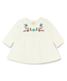 BRANSHES | 花刺繍入り7分袖Tシャツ(Tシャツ/カットソー)