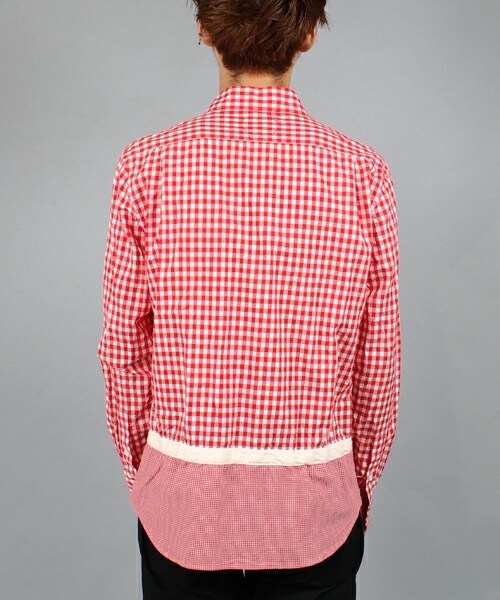 UNION STATION（ユニオンステーション）の「UNION STATION　Collective SHIRT/クレイジーギンガムチェックシャツ（シャツ/ブラウス・メンズ・ブラック/ブルー/レッド・MEDIUM/LARGE）」の5枚目の写真