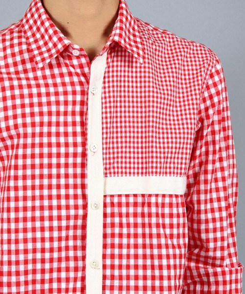 UNION STATION（ユニオンステーション）の「UNION STATION　Collective SHIRT/クレイジーギンガムチェックシャツ（シャツ/ブラウス・メンズ・ブラック/ブルー/レッド・MEDIUM/LARGE）」の7枚目の写真