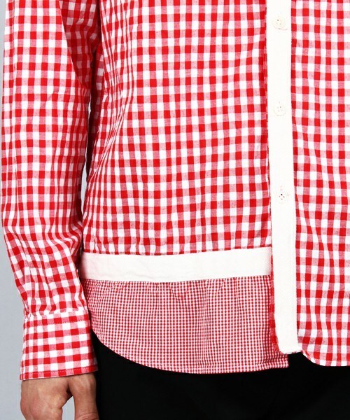 UNION STATION（ユニオンステーション）の「UNION STATION　Collective SHIRT/クレイジーギンガムチェックシャツ（シャツ/ブラウス・メンズ・ブラック/ブルー/レッド・MEDIUM/LARGE）」の8枚目の写真
