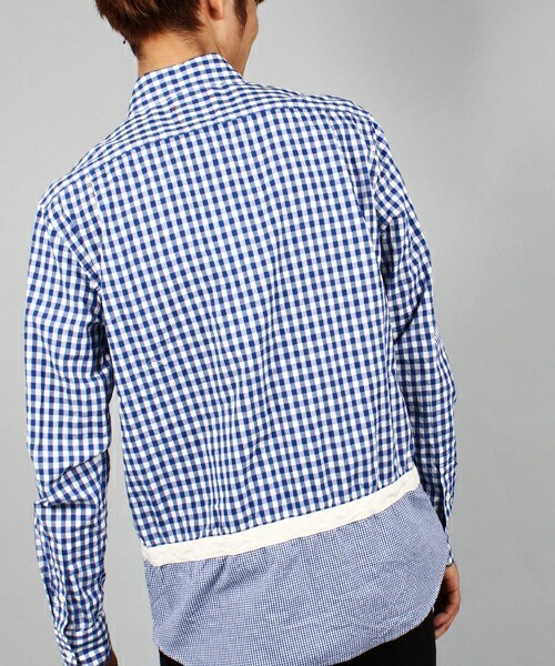 UNION STATION（ユニオンステーション）の「UNION STATION　Collective SHIRT/クレイジーギンガムチェックシャツ（シャツ/ブラウス・メンズ・ブラック/ブルー/レッド・MEDIUM/LARGE）」の6枚目の写真
