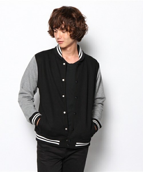 UNION STATION(ユニオンステーション)の「ジャージースタジアムブルゾン(スタジャン・メンズ・ブラック/グリーン/ネイビー/ワイン・MEDIUM/LARGE/LL)」の8枚目の写真