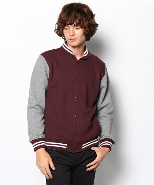 UNION STATION(ユニオンステーション)の「ジャージースタジアムブルゾン(スタジャン・メンズ・ブラック/グリーン/ネイビー/ワイン・MEDIUM/LARGE/LL)」の4枚目の写真