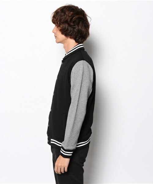 UNION STATION(ユニオンステーション)の「ジャージースタジアムブルゾン(スタジャン・メンズ・ブラック/グリーン/ネイビー/ワイン・MEDIUM/LARGE/LL)」の6枚目の写真