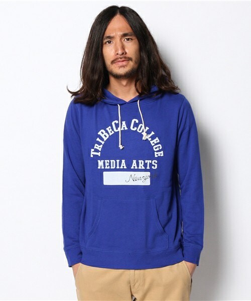 UNION STATION(ユニオンステーション)の「カレッジロゴプルオーバーパーカー(パーカー・メンズ・トップグレー/グリーン/ブルー/ワイン・MEDIUM/LARGE/LL)」の1枚目の写真