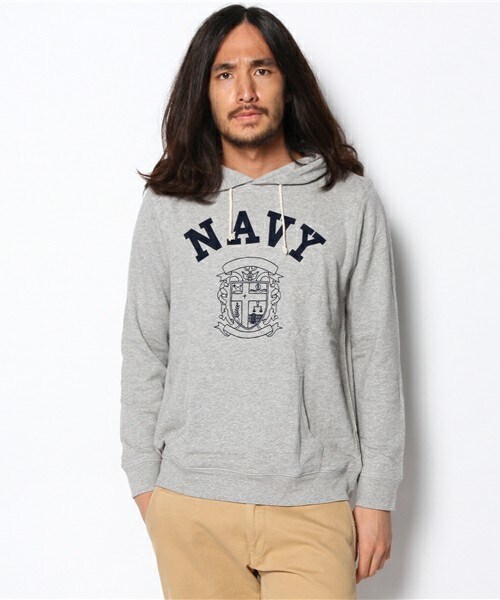 UNION STATION(ユニオンステーション)の「カレッジロゴプルオーバーパーカー(パーカー・メンズ・トップグレー/グリーン/ブルー/ワイン・MEDIUM/LARGE/LL)」の2枚目の写真