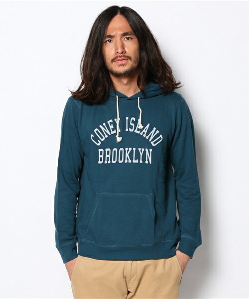 UNION STATION(ユニオンステーション)の「カレッジロゴプルオーバーパーカー(パーカー・メンズ・トップグレー/グリーン/ブルー/ワイン・MEDIUM/LARGE/LL)」の3枚目の写真