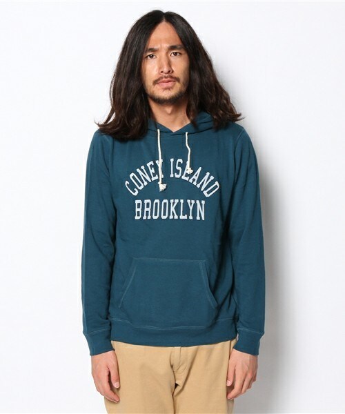 UNION STATION(ユニオンステーション)の「カレッジロゴプルオーバーパーカー(パーカー・メンズ・トップグレー/グリーン/ブルー/ワイン・MEDIUM/LARGE/LL)」の5枚目の写真