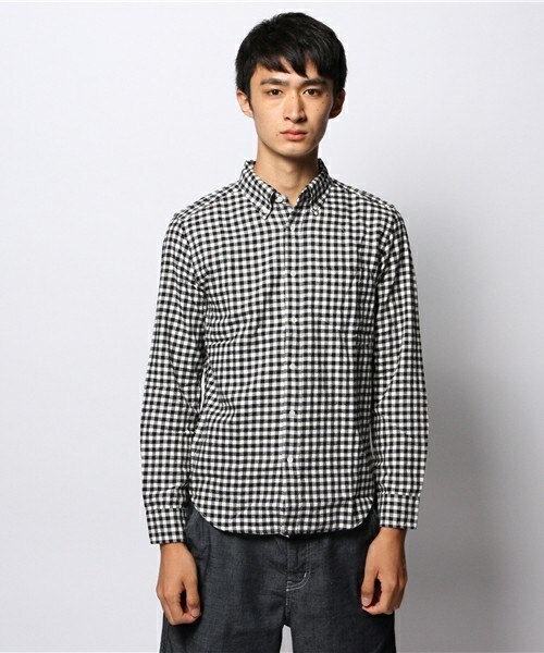 MEN'S BIGI（メンズビギ）の「【Smart(スマート)12月号 P65・P66　山本裕典さん着用】 起毛ギンガムBDシャツ / raised fabric （シャツ/ブラウス・メンズ・ホワイト×ブラック/ネイビー/ホワイト×ネイビー・SMALL/MEDIUM/LARGE/LL）」の4枚目の写真