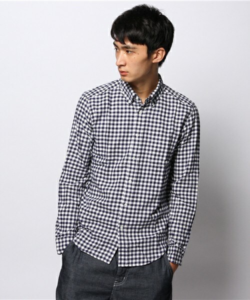 MEN'S BIGI（メンズビギ）の「【Smart(スマート)12月号 P65・P66　山本裕典さん着用】 起毛ギンガムBDシャツ / raised fabric （シャツ/ブラウス・メンズ・ホワイト×ブラック/ネイビー/ホワイト×ネイビー・SMALL/MEDIUM/LARGE/LL）」の3枚目の写真