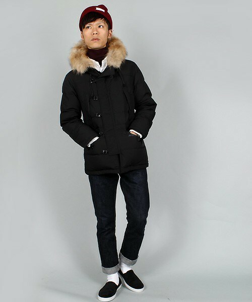 MEN'S BIGI(メンズビギ)の「【AVIREX(アヴィレックス)別注】N-3Bダウンジャケット/フライトジャケット(ミリタリージャケット・メンズ・ブラック・MEDIUM/LARGE)」の7枚目の写真