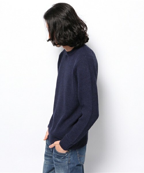 MEN'S BIGI（メンズビギ）の「【ゲイナー1月号掲載商品】 プルオーバーセーター/リブアクセント（ニット/セーター・メンズ・オフホワイト/グレー/ブルー・SMALL/MEDIUM/LARGE/LL）」の5枚目の写真