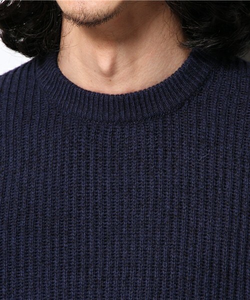 MEN'S BIGI（メンズビギ）の「【ゲイナー1月号掲載商品】 プルオーバーセーター/リブアクセント（ニット/セーター・メンズ・オフホワイト/グレー/ブルー・SMALL/MEDIUM/LARGE/LL）」の7枚目の写真