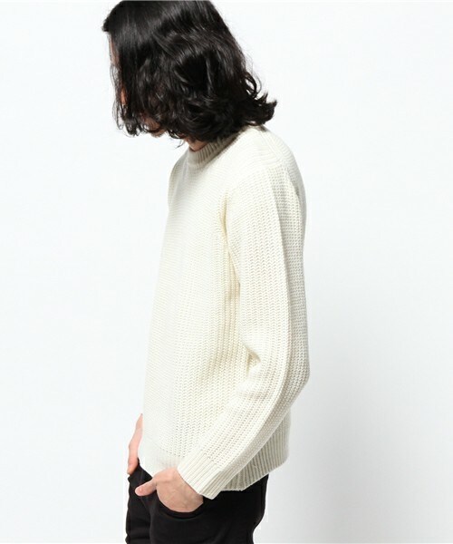 MEN'S BIGI（メンズビギ）の「畦編みクルーネックセーター(プルオーバー)（ニット/セーター・メンズ・オフホワイト/ブラック/グレー/ネイビー/ボルドー・SMALL/MEDIUM/LARGE/LL）」の7枚目の写真