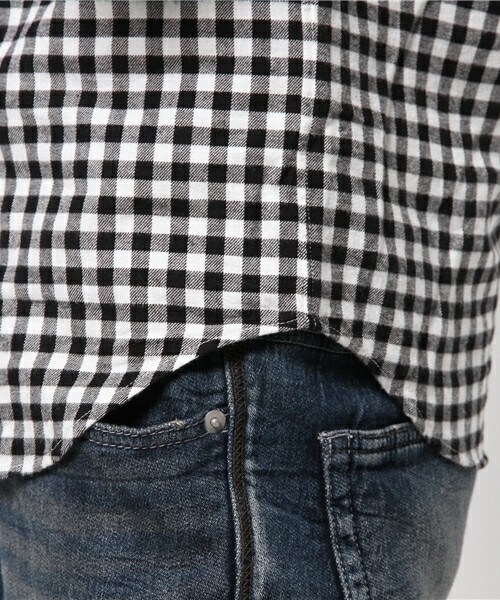 MEN'S BIGI（メンズビギ）の「モノトーン起毛ギンガムBDシャツ / raised fabric （シャツ/ブラウス・メンズ・ブラック/ネイビー・SMALL/MEDIUM/LARGE/LL）」の8枚目の写真