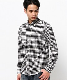 MEN'S BIGI | モノトーン起毛ギンガムBDシャツ / raised fabric (シャツ/ブラウス)