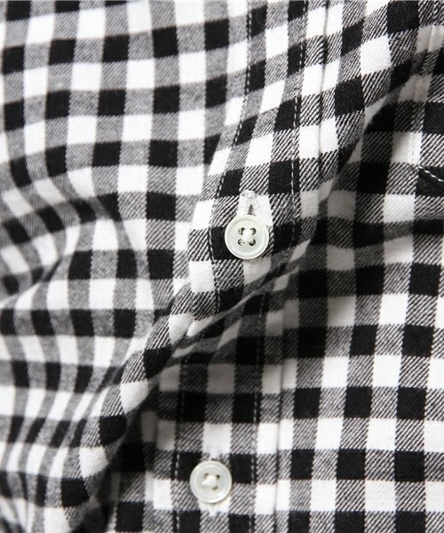 MEN'S BIGI（メンズビギ）の「モノトーン起毛ギンガムBDシャツ / raised fabric （シャツ/ブラウス・メンズ・ブラック/ネイビー・SMALL/MEDIUM/LARGE/LL）」の10枚目の写真