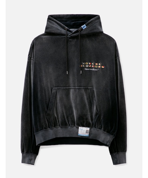 Wide Back Velour Hoodie