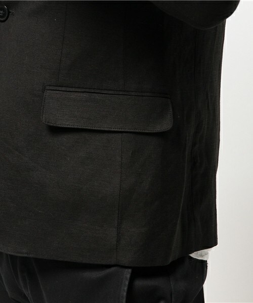 UNION STATION（ユニオンステーション）の「麻レーヨン/シングルアンコンジャケット（テーラードジャケット・メンズ・ブラック/ブルー/ネイビー・SMALL/MEDIUM/LARGE/LL）」の10枚目の写真