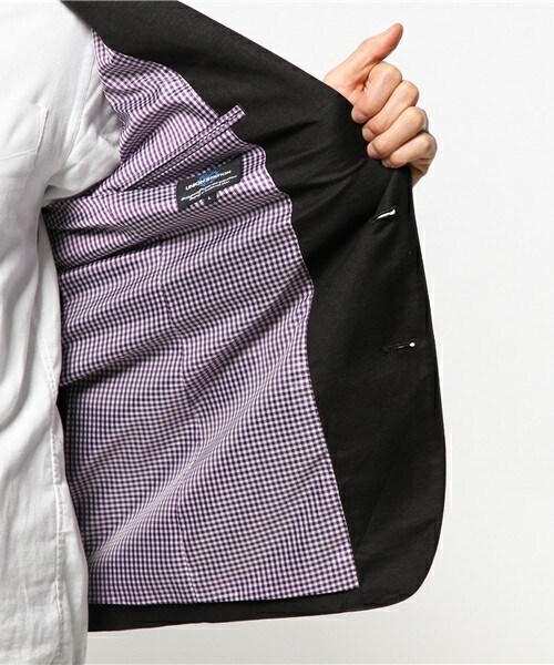 UNION STATION（ユニオンステーション）の「麻レーヨン/シングルアンコンジャケット（テーラードジャケット・メンズ・ブラック/ブルー/ネイビー・SMALL/MEDIUM/LARGE/LL）」の13枚目の写真