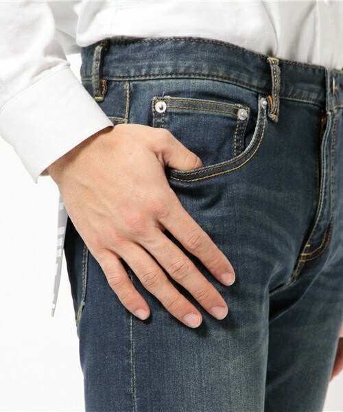 UNION STATION（ユニオンステーション）の「【成宮寛貴さん着用 smart(スマート)6月号 P39掲載商品】 ストレッチドデニムパンツ（デニムパンツ・メンズ・ブルー/ワンウォッシュ・SMALL/MEDIUM/LARGE/LL）」の8枚目の写真