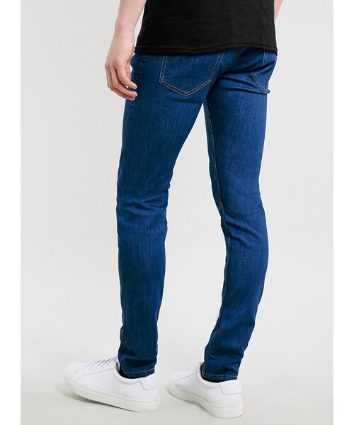 TOPMAN(トップマン)の「Mid Rinse Stretch Skinny Jeans(デニムパンツ・メンズ・Blue・30R/34S/34R/38R/34L/32S/32R/36L/28R/32L/30S/36R)」の4枚目の写真