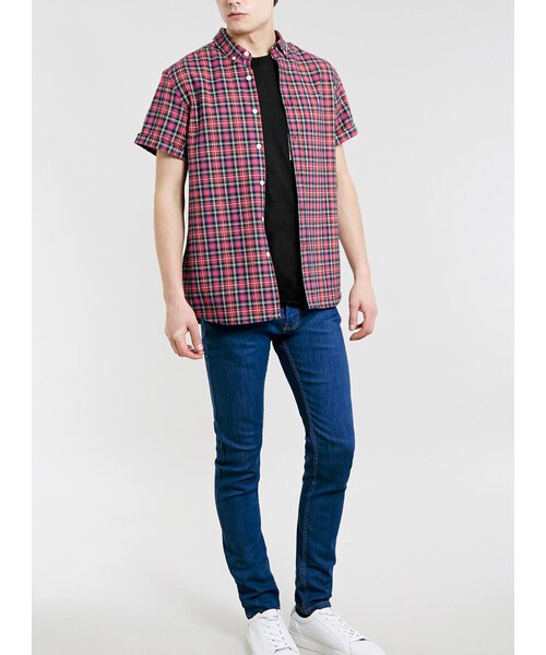 TOPMAN(トップマン)の「Mid Rinse Stretch Skinny Jeans(デニムパンツ・メンズ・Blue・30R/34S/34R/38R/34L/32S/32R/36L/28R/32L/30S/36R)」の2枚目の写真