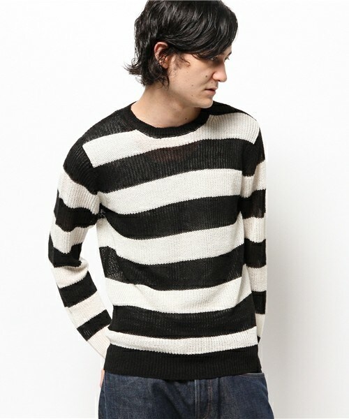 MEN'S BIGI（メンズビギ）の「【山本裕典さん着用 smart(スマート)5月号 P41掲載商品】フレンチリネンセーター（ニット/セーター・メンズ・オフホワイト/ネイビー/ブルー系その他/ブラック・SMALL/MEDIUM/LARGE/LL）」の18枚目の写真