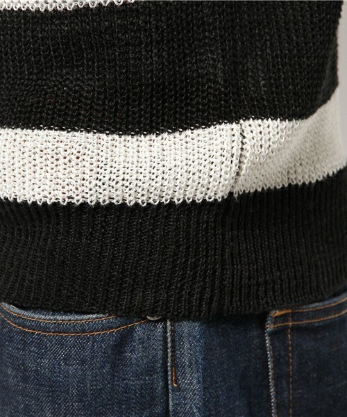 MEN'S BIGI（メンズビギ）の「【山本裕典さん着用 smart(スマート)5月号 P41掲載商品】フレンチリネンセーター（ニット/セーター・メンズ・オフホワイト/ネイビー/ブルー系その他/ブラック・SMALL/MEDIUM/LARGE/LL）」の16枚目の写真