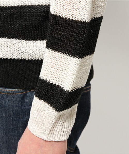 MEN'S BIGI（メンズビギ）の「【山本裕典さん着用 smart(スマート)5月号 P41掲載商品】フレンチリネンセーター（ニット/セーター・メンズ・オフホワイト/ネイビー/ブルー系その他/ブラック・SMALL/MEDIUM/LARGE/LL）」の15枚目の写真