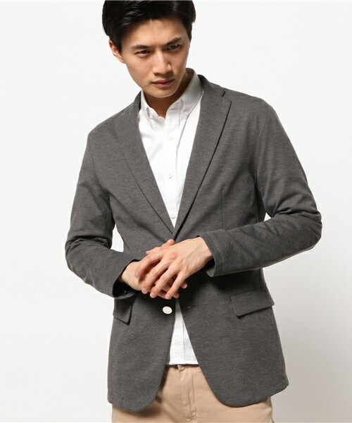 UNION STATION（ユニオンステーション）の「TRNテーラードシングルジャケット（テーラードジャケット・メンズ・ブラック/グレー/ブルー・MEDIUM/LARGE/LL）」の2枚目の写真