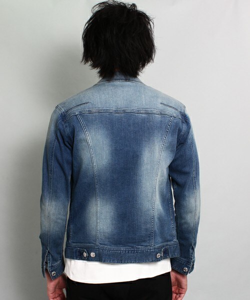 RATTLE TRAP（ラトルトラップ）の「【Smart4月号P-47掲載 山本裕典さん着用】ストレッチデニムジャケット（デニムジャケット・メンズ・ブルー/ネイビー/ブラック・MEDIUM/LARGE/LL）」の5枚目の写真
